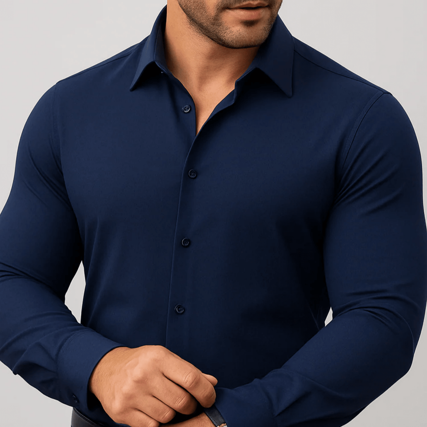 Lion Nardo Stretch Men’s Dress Shirt – Slim Fit, Wrinkle - Free, All - Day Comfort - Branwell & Co