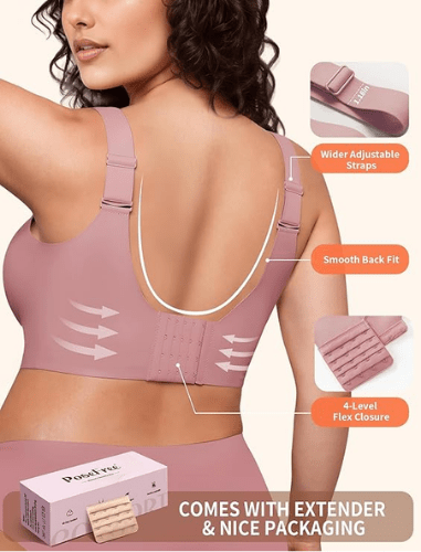 PoseFree Women’s Seamless Wireless Bra – Ultra - Soft Comfort and Support - Branwell & Co